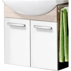 Fackelmann Waschbeckenunterschrank 63 Cm A-Vero Eiche-Weiß
