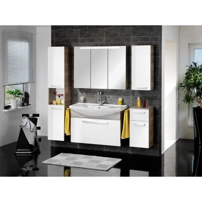 Fackelmann Hochschrank 5 Böden A-Vero Eiche-Weiß – Bild 2