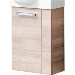 Fackelmann Waschbeckenunterschrank A-Vero 60 Cm X 44 Cm X 24 Cm Eiche