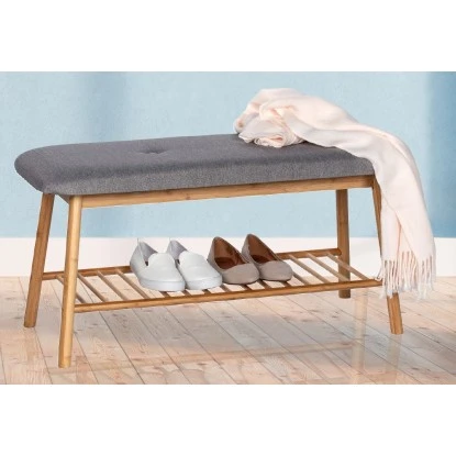 Wenko Schuhbank Bahari Bambus – Bild 2