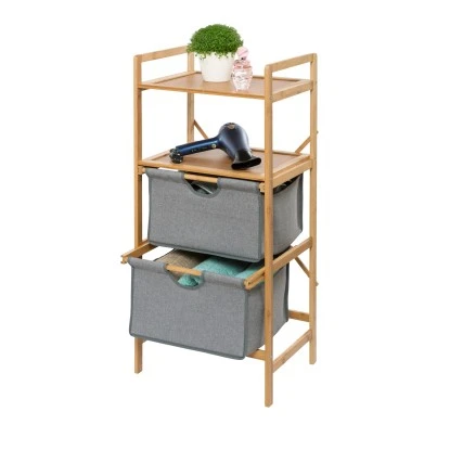 Wenko Standregal Bahari Mit 2 Körben Bambus