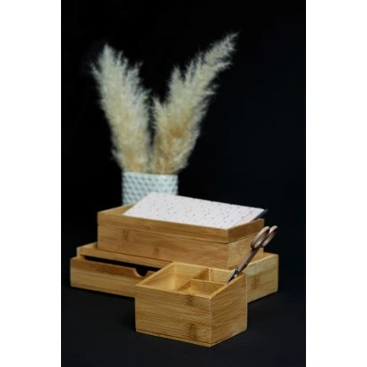 Wenko Box Terra Bambus Braun Mit Schublade – Bild 3