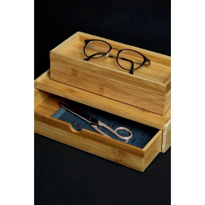 Wenko Box Terra Bambus Braun Mit Schublade – Bild 4