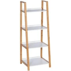 Wenko Regal Finja Bambus Braun Mit 4 Etagen