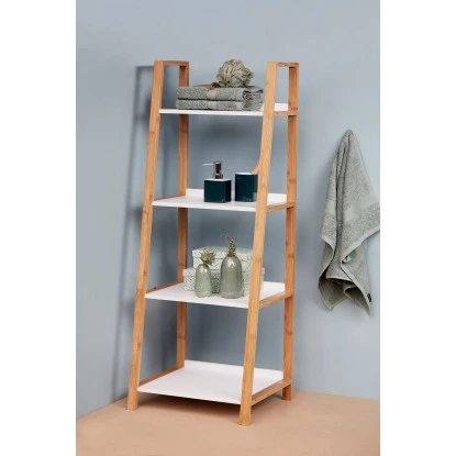 Wenko Regal Finja Bambus Braun Mit 4 Etagen – Bild 6