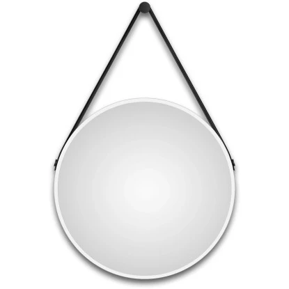 DSK Design Wandspiegel Silver Coiffeur Ø 50 Cm Weiß Matt Rund