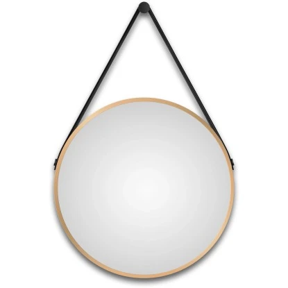 DSK Design LED-Lichtspiegel Silver Barbier Ø 50 Cm Gold Rund