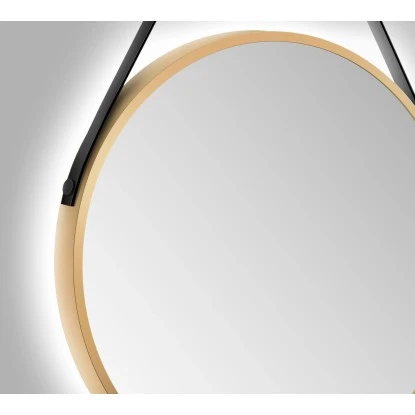 DSK Design LED-Lichtspiegel Silver Barbier Ø 50 Cm Gold Rund – Bild 8