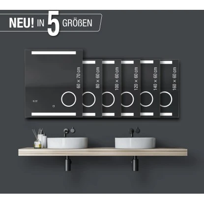 DSK Design LED-Lichtspiegel Silver Rey 100 Cm X 60 Cm â Bild 9