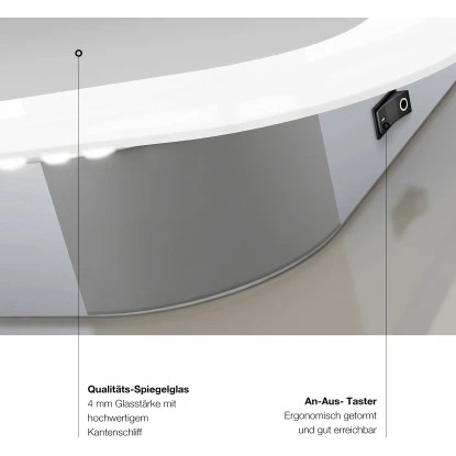 DSK Design LED-Lichtspiegel Silver Luna 40 Cm X 45 Cm – Bild 5