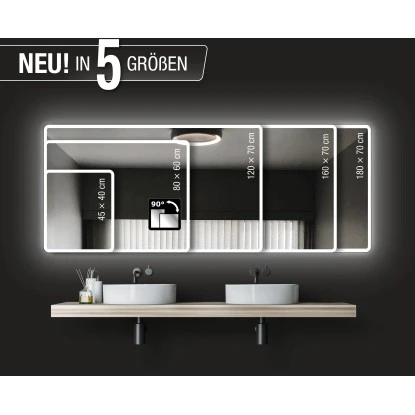 DSK Design LED-Lichtspiegel Silver Luna 40 Cm X 45 Cm – Bild 7