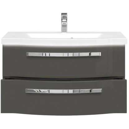 Pelipal Waschplatz Fokus 4005 2-teilig 92 Cm Lack Steingrau Hochglanz EEK: A-A++ – Bild 4