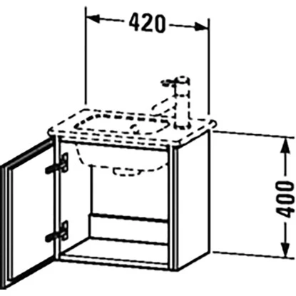 Duravit Waschbeckenunterschrank 42 Cm L-Cube Weiß Hochglanz – Bild 3
