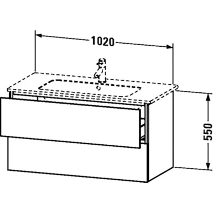Duravit Waschbeckenunterschrank 102 Cm L-Cube Graphit Matt â Bild 2