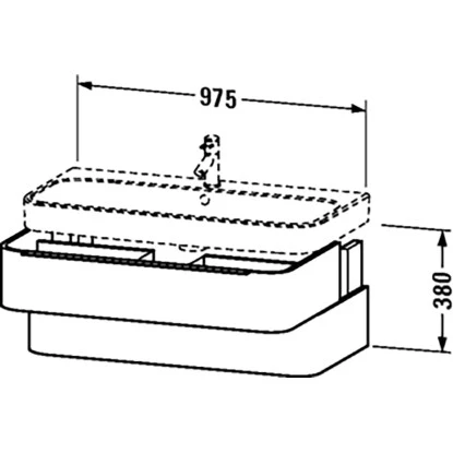Duravit Waschbeckenunterschrank Happy D.2 97,5 Cm Weiß Hochglanz – Bild 2