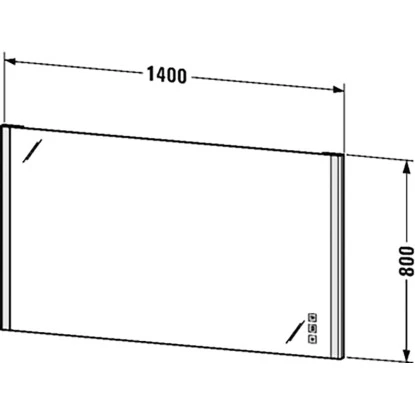 Duravit Leuchtspiegel XSquare 80 Cm X 140 Cm â Bild 3