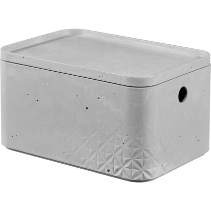 Curver 3er Set Beton Box Mit Deckel 2 X XS + 1 X S Helllgrau – Bild 2