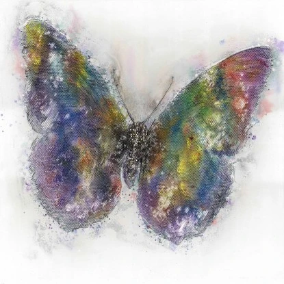 Kayoom Ölgemälde Schmetterling 80 Cm X 80 Cm – Bild 2