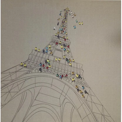 Kayoom Ölgemälde Trip To Paris 80 Cm X 80 Cm – Bild 2