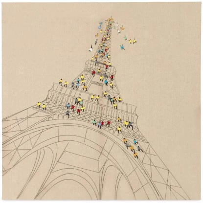 Kayoom Ölgemälde Trip To Paris 80 Cm X 80 Cm – Bild 3