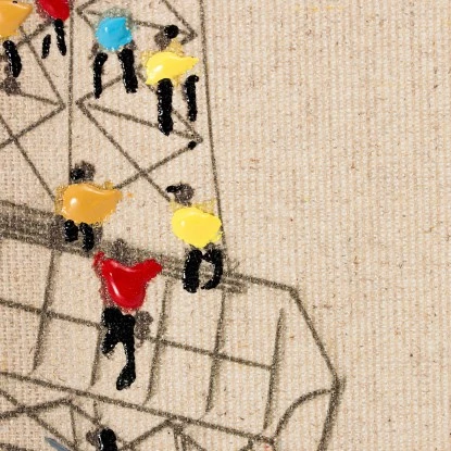 Kayoom Ölgemälde Trip To Paris 80 Cm X 80 Cm – Bild 4