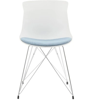 Kayoom Stuhl Emily 110 2er-Set Weiß - Hellblau 48 Cm X 80 Cm X 53 Cm – Bild 2