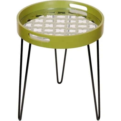 Kayoom Beistelltisch River Gelbgrün Ø 37 Cm X 40 Cm