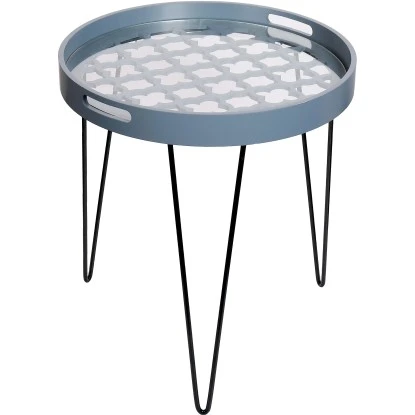 Kayoom Beistelltisch River Graublau Ø 50 Cm X 40 Cm