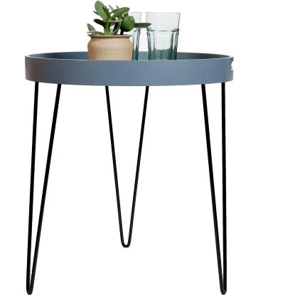 Kayoom Beistelltisch River Graublau Ø 50 Cm X 40 Cm – Bild 2