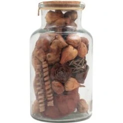 Kayoom Deko-Glas Flora Hellbraun Ø 14 Cm X 27 Cm