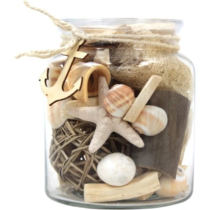 Kayoom Deko-Glas Flora Natural Ø 13,5 Cm X 16,5 Cm