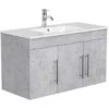 Posseik Waschplatz Teramo 100 Cm Beton 2-teilig