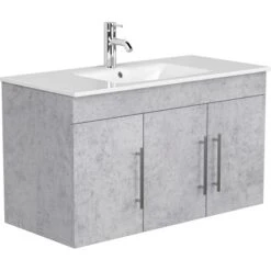 Posseik Waschplatz Teramo 100 Cm Beton 2-teilig