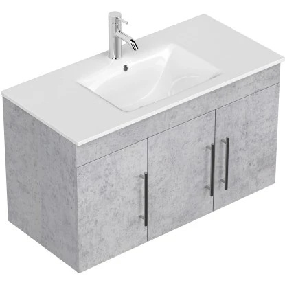 Posseik Waschplatz Teramo 100 Cm Beton 2-teilig – Bild 3