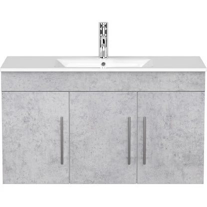 Posseik Waschplatz Teramo 100 Cm Beton 2-teilig – Bild 5