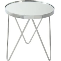 Kayoom Beistelltisch Bonnie Silber Ø 42 Cm X 46 Cm