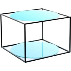 Kayoom Beistelltisch Cody Blau-Schwarz Ă 50 Cm X 36 Cm