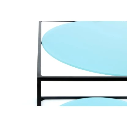 Kayoom Beistelltisch Cody Blau-Schwarz Ø 50 Cm X 36 Cm – Bild 4