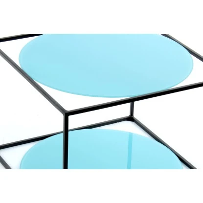 Kayoom Beistelltisch Cody Blau-Schwarz Ø 50 Cm X 36 Cm – Bild 5