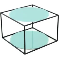 Kayoom Beistelltisch Cody GrĂŒn-Schwarz Ă 50 Cm X 36 Cm