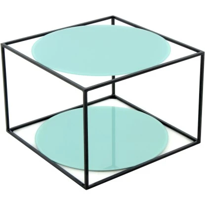 Kayoom Beistelltisch Cody Grün-Schwarz Ø 50 Cm X 36 Cm