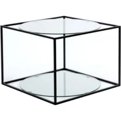 Kayoom Beistelltisch Cody Klar-Schwarz Ă 50 Cm X 36 Cm