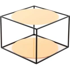 Kayoom Beistelltisch Cody Orange-Schwarz Ă 50 Cm X 36 Cm