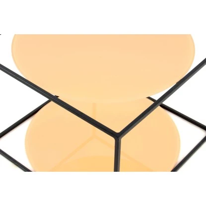 Kayoom Beistelltisch Cody Orange-Schwarz Ø 50 Cm X 36 Cm – Bild 3