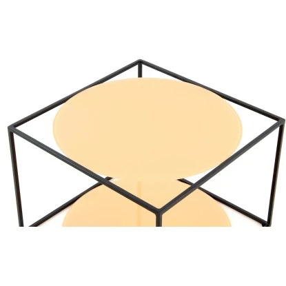 Kayoom Beistelltisch Cody Orange-Schwarz Ø 50 Cm X 36 Cm – Bild 5