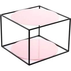 Kayoom Beistelltisch Cody Rosa-Schwarz Ă 50 Cm X 36 Cm