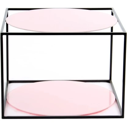 Kayoom Beistelltisch Cody Rosa-Schwarz Ø 50 Cm X 36 Cm – Bild 2