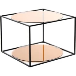 Kayoom Beistelltisch Cody Terra-Schwarz Ă 50 Cm X 36 Cm