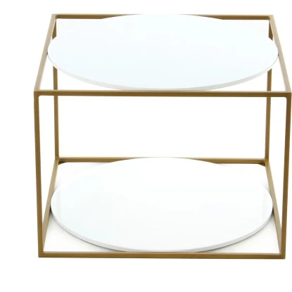 Kayoom Beistelltisch Cody Weiß-Gold Ø 50 Cm X 36 Cm – Bild 2