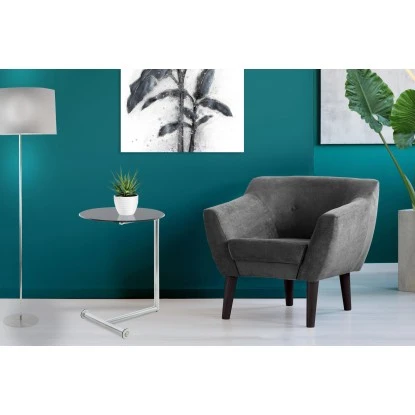 Kayoom Beistelltisch Servant Schwarz-Silber Ø 46 Cm X 62 Cm – Bild 7